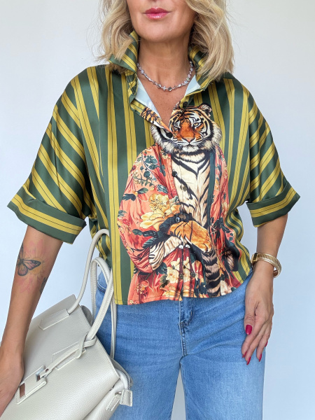 Camicia fantasia corta