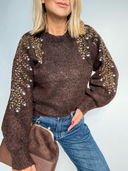 Maglione ricamato