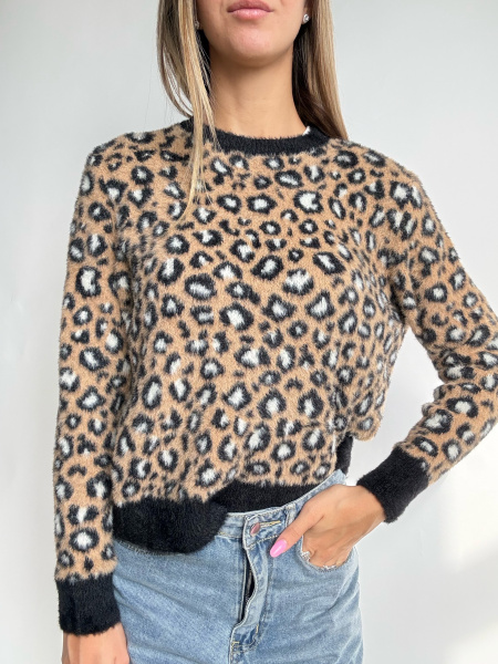 Maglioncino leopardato