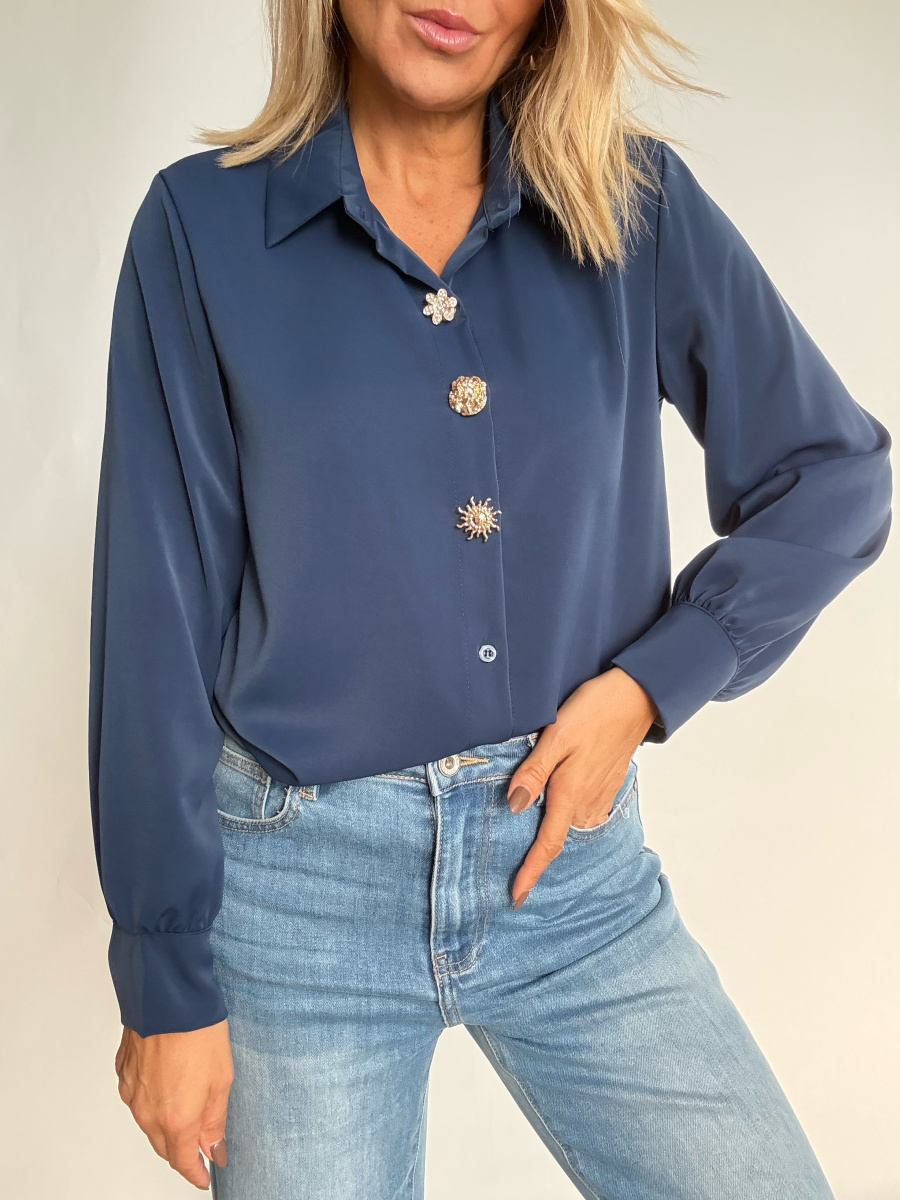 Camicia con copri bottoni