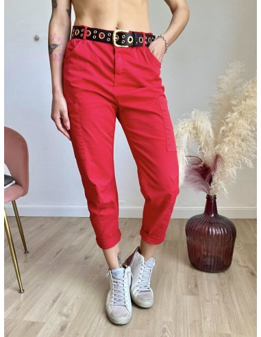Pantalone rosso in cotone